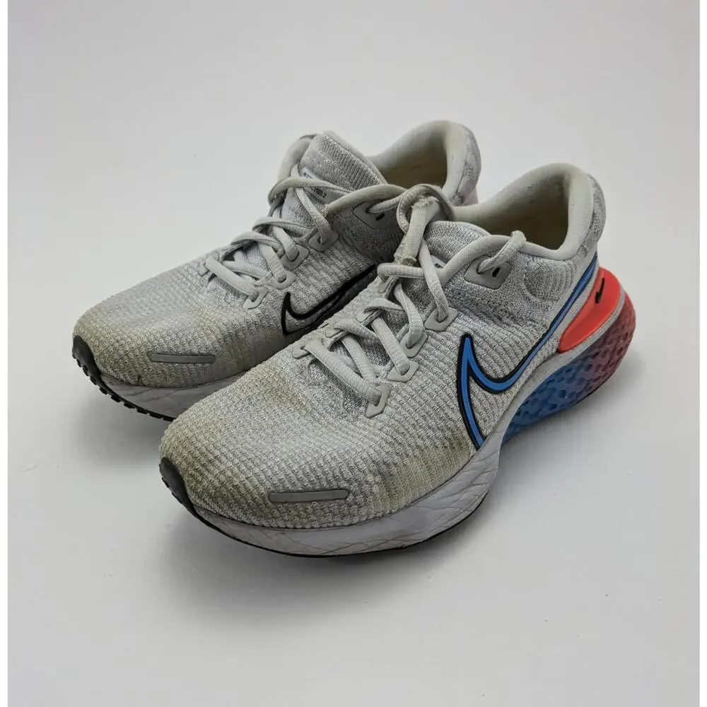 Womens Nike ZoomX Invincible Flyknit 2 Grey Blue Running Shoes DV2177-001 Size 8